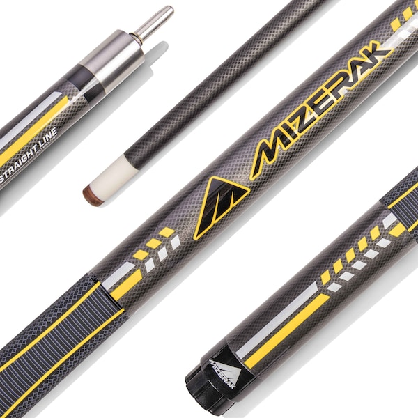 58 In. Premium Carbon Composite 3D Grip Cue, Black